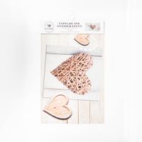 Fußmatte Landhaus Herzmotiv Beige Braun 45x75cm – Waschbar & Rutschfest Vollansicht