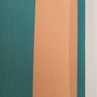 92129-Vorhang-Streifen-apricot-gruen-mit-Smok-Schlaufenband-245x130cm--HxB--oder-Wunschmass-von-SCHoeNER-LEBEN--IMG-6087.jpg Vorhang aus der SCHÖNER LEBEN Kollektion, maßgefertigt, mit breiten Streifen in Apricot und Grün, handgenäht nach individuellem Wunschmaß - Nahaufnahme