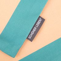 92131-Kissenhuelle-Streifen-apricot-gruen-in-versch--Groessen-von-SCHoeNER-LEBEN--IMG-6219.jpg Logoetikett SCHÖNER LEBEN. an Kissenhülle mit apricot-grünen Streifen, Detailaufnahme