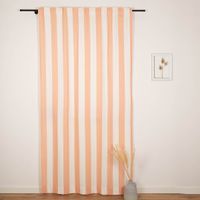 Vorhang mit Streifen in Peach & Ecru aus der SCHÖNER KOLLEKTION – handgenäht nach deinem Wunschmaß zugezogen