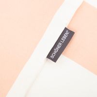 92136-Kissenhuelle-Streifen-apricot-ecru-in-versch--Groessen-von-SCHoeNER-LEBEN--IMG-5934.jpg SCHÖNER LEBEN. Logo an Kissenhülle mit apricot-ecru Streifen in Detailansicht
