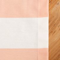 92137-Tischdecke-aus-Baumwolle-mit-Streifen-Peach-Ecru-von-SCHoeNER-LEBEN------handgenaeht-und-auf-Mass-IMG-6122.jpg Detailansicht der Stoffstruktur der peach-ecru gestreiften Baumwoll-Tischdecke.