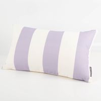 Kissenhülle Streifen flieder ecru – handgefertigtes Lieblingsstück für dein Zuhause. 30x50cm