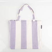 Tasche Shopper aus Baumwolle mit Streifen flieder ecru von SCHÖNER LEBEN. ohne Füllung