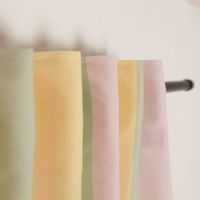 Vorhang aus der SCHÖNER LEBEN Kollektion, maßgefertigt, mit pastellfarbenen Streifen in Flieder, Pistazie und Vanille, handgenäht nach individuellem Wunschmaß - oberes Ende