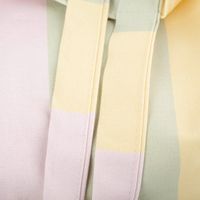 Tasche Shopper aus Baumwolle mit Streifen flieder pistazie vanille von SCHÖNER LEBEN. Detail Henkel