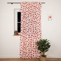 92153-Vorhang-Mohnblumen-vanille-rot-mit-Smok-Schlaufenband-245x130cm--HxB--oder-Wunschmass-von-SCHoeNER-LEBEN--IMG-5995-Bearbeitet.jpg Vorhang aus der SCHÖNER LEBEN Kollektion, handgenäht nach Maß, mit Mohnblumen-Muster in kräftigem Rot und Grün auf hellem, naturfarbenem Hintergrund - bei Nacht am Fenster