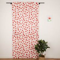 92153-Vorhang-Mohnblumen-vanille-rot-mit-Smok-Schlaufenband-245x130cm--HxB--oder-Wunschmass-von-SCHoeNER-LEBEN--IMG-6003-Bearbeitet.jpg Vorhang aus der SCHÖNER LEBEN Kollektion, handgenäht nach Maß, mit Mohnblumen-Muster in kräftigem Rot und Grün auf hellem, naturfarbenem Hintergrund - zugezogen am Fenster