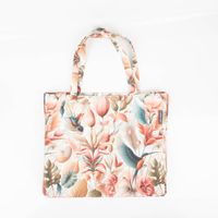 92160-Tasche-Shopper-aus-Baumwolle-mit-Kolibri--Blumen-und-Blaettern-von-SCHoeNER-LEBEN--IMG-6245.jpg Tasche Shopper aus Baumwolle mit Kolibri, Blumen und Blättern von SCHÖNER LEBEN. ohne Füllung