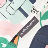 Tasche Shopper aus Baumwolle Camper von SCHÖNER LEBEN. Detailansicht Label