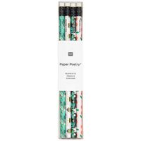 Paper Poetry Bleistift-Set von Rico Design in Originalverpackung mit floralen und fruchtigen Motiven