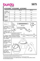 Burda Schnittmuster 5675 Accessoires Taschen Schnittübersicht