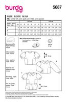Burda Schnittmuster 5687 Damen Bluse Schnittübersicht