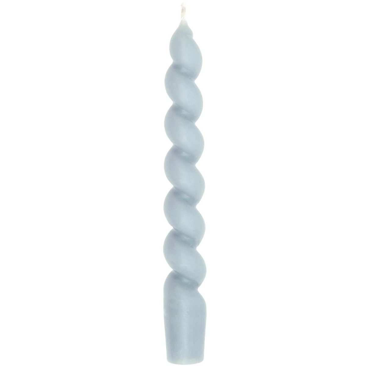 92242-Spiralkerze-soft-grau-2-4x18-5cm-von-Rico-Design-713013-400617-1-PV-Q-1920x1920.jpg Einzelne Spiralkerze in Soft Grau mit verdrehter Form – Produktansicht ohne Verpackung