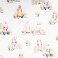 92251-Baumwollstoff-Digitaldruck-Bunnies-Hasen-weiss-1-40m-Breite-IMG-5706.jpg Baumwollstoff in Weiß mit zartem Digitaldruck: niedliche Hasen in Pastelltönen wie Rosa, Beige und Hellblau, verspieltes französisches Design - Nahaufnahme