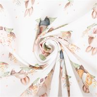 92251-Baumwollstoff-Digitaldruck-Bunnies-Hasen-weiss-1-40m-Breite-IMG-5708.jpg Baumwollstoff in Weiß mit zartem Digitaldruck: niedliche Hasen in Pastelltönen wie Rosa, Beige und Hellblau, verspieltes französisches Design - kunstvoll eingedreht in Falten