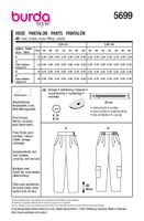92261-Burda-Schnittmuster-5699-Damen-Hose-5699-Back-envelope-EU.jpg Burda Schnittmuster 5699 Damen Hose Schnittübersicht