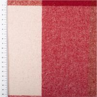 92269-Vorhangstoff-Wolloptik-Landhauskaro-weiss-rot-140cm-Breite-IMG-5679.jpg Vorhangstoff mit großem Karomuster in Rot- und Weißtönen, wollähnliche Struktur mit weichem Griff und traditioneller Landhausoptik - mit Massband