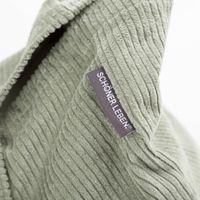 Salbeigrüner Cord-Shopper aus Baumwolle, präsentiert mit weichen Henkeln als geräumige Tasche von SCHÖNER LEBEN - Detailaufnahme des Musters
