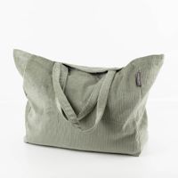 92287-Tasche-Shopper-Cord-aus-Baumwolle-salbei-gruen-von-SCHoeNER-LEBEN--IMG-8615.jpg Salbeigrüner Cord-Shopper aus Baumwolle, präsentiert mit weichen Henkeln als geräumige Tasche von SCHÖNER LEBEN - Vollansicht
