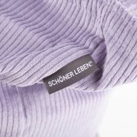 Fliederfarbener Cord-Shopper aus Baumwolle, präsentiert mit weichen Henkeln als geräumige, stylische Tasche von SCHÖNER LEBEN - Musterdetailaufnahme