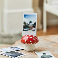 Sass & Belle Kartenhalter in Pilzform mit eingestecktem Foto im Retro-Stil