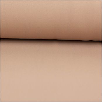 Sandfarbener Verdunklungsstoff in extra breiter Ausführung von 2,80m. Das blickdichte, schwere Material sorgt für eine zuverlässige Abdunkelung und eine ruhige Atmosphäre – ideal für großflächige Vorhänge in Schlaf- oder Wohnräumen - ausgerollt und glatt l