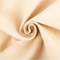 Beiger Mikrofaser Polsterstoff in Uni. Weich, robust und pflegeleicht – ideal für Möbel, Polster, Sitzflächen und Wohnaccessoires - kunstvoll eingedreht in Falten