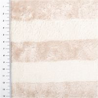Frottee Stoff Baumwolle Bambus Streifen ecru beige-grau - mit Massband