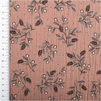 92452-Musselin-Stoff-Baumwolle-Gully-Allover-Graeser-braun-1-30m-Breite-IMG-6751.jpg Baumwoll-Musselin in warmem Braunton mit feinem Allover-Design: zarte Gräser und Blätter in Blau und Schwarz, leicht strukturiert und luftig - mit Massband