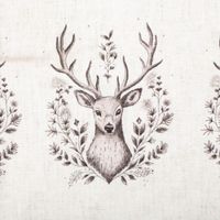 92495-Tischdecke-Hirsch-Elias-Landhaus-natur-pflegeleichte-Mikrofaser-145x200cm-IMG-7162.jpg Tischdecke im Landhausstil mit Hirschmotiv „Elias“, naturfarben, aus pflegeleichter Mikrofaser, Größe 145x200 cm, dekorativ auf einem Tisch arrangiert - Nahaufnahme