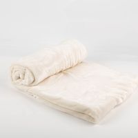 92496-Kuscheldecke-Jade-mit-Kettelrand-superflauschig-weich-Dove-White-130x180cm-IMG-7144.jpg Superflauschige Kuscheldecke Jade in Dove White, 130x180 cm groß, zusammengerollt mit schwarzem Kettelrand und Verpackungsband von Unique Living - ausgerollt rechte Seite