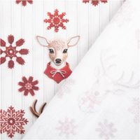 92509-Baumwollstoff-Popeline-Digitaldruck-Weihnachtsstoff-Cerbiche-Hirsche-ecru-rot-1-47m-Breite-IMG-7227.jpg Baumwoll-Popeline mit Digitaldruck, Weihnachtsstoff in ecru, rote Schneeflocken und Hirschköpfe mit Geweih oder Schleifen, festliches Design - mit Rueckseite