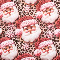 92511-Baumwollstoff-Popeline-Digitaldruck-Weihnachtsstoff-Pereleo-Weihnachtsmann-Leo-beige-rosa-1-47m-Breite-IMG-7241.jpg Baumwoll-Popeline mit Digitaldruck, Weihnachtsstoff in Beige, Leopardenmuster, rosa Schneeflocken und fröhliche Weihnachtsmänner mit roten Mützen - Nahaufnahme
