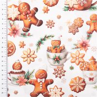 92513-Baumwollstoff-Popeline-Digitaldruck-Weihnachtsstoff-Cookies-Lebkuchenmann-ecru-braun-1-47m-Breite-IMG-7236.jpg Baumwoll-Popeline Digitaldruck, Weihnachtsstoff in Ecru mit fröhlichen Lebkuchenmännern, Keksen, Schneeflocken, Tassen und weihnachtlichen Blütenmotiven in Braun und Rot - mit Massband