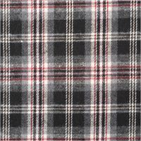 92521-Flanellstoff-brushed-yarn-died-checks-Karo-schwarz-rot-1-45m-Breite-IMG-7209.jpg Klassischer Flanellstoff mit Karomuster in schwarz, rot, grau und weiß – weich gebürstet, ideal für Hemden und gemütliche Kleidung - Nahaufnahme