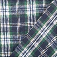 Weicher Flanellstoff mit klassischem Karomuster in dunkelblau, grün, blau und beige – gebürstete Oberfläche für warme, gemütliche Bekleidung - mit Rueckseite
