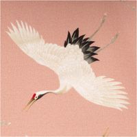 92530-Baumwollstoff-Dekostoff-Crane-Bird-Dream-Kraniche-rosa-1-4m-IMG-7589.jpg Baumwollstoff Dekostoff in Rosa mit elegantem Kranich-Motiv – weiße Kraniche mit schwarzen Flügelspitzen und rotem Kopfdetail im Crane Bird Dream Design - Nahaufnahme