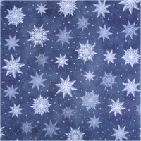 92533-Baumwollstoff-Weihnachtsstoff-PopelineI-Ice-Star-Frozen-blau-1-40m-Breite-IMG-7602.jpg Blauer Popeline-Weihnachtsstoff mit weißen, geometrischen Eissternen und kleinen Schneepunkten. Winterlich-festliches Muster, ideal für Dekoration oder kreative Nähprojekte - Vollansicht