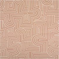 92538-Dekostoff-Halbpanama-Curve-Maze-Line-Labyrinth-braun-1-4m-Breite-IMG-7568.jpg Dekostoff Halbpanama in Braun mit modernem weißen Labyrinth- und Linienmuster Curve Maze - Vollansicht