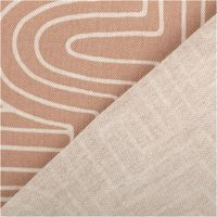 92538-Dekostoff-Halbpanama-Curve-Maze-Line-Labyrinth-braun-1-4m-Breite-IMG-7572.jpg Dekostoff Halbpanama in Braun mit modernem weißen Labyrinth- und Linienmuster Curve Maze - mit Rueckseite