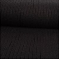 92589-Strickstoff-schwarz-mit-silberfarbigen-Glitzereffekten-330g-qm-138cm-Breite-IMG-7471.jpg Strickstoff in Schwarz mit feinen silberfarbenen Glitzereffekten. Weich, elastisch und edel glänzend – ideal für festliche Kleidung und Accessoires - ausgerollt und glatt liegend
