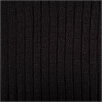 92589-Strickstoff-schwarz-mit-silberfarbigen-Glitzereffekten-330g-qm-138cm-Breite-IMG-7472.jpg Strickstoff in Schwarz mit feinen silberfarbenen Glitzereffekten. Weich, elastisch und edel glänzend – ideal für festliche Kleidung und Accessoires - Vollansicht