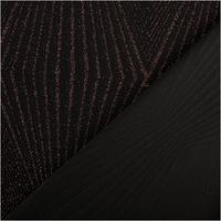 92591-Jersey-Stoff-Metallic-geometrisch-schwarz-rosegold-160cm-Breite-IMG-7551.jpg Elastischer Jersey Stoff in Schwarz mit geometrischem Muster in schimmerndem Roségold Metallic-Effekt - mit Rueckseite