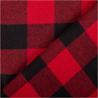 92606-Twill-Stoff-Baumwollstoff-Karo-rot-schwarz-145cm-IMG-8506.jpg Twill Baumwollstoff mit großem Karomuster in Rot und Schwarz, klassischer Karostoff - mit Rueckseite