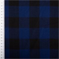 92610-Twill-Stoff-Baumwollstoff-Karo-blau-schwarz-145cm-IMG-8497.jpg Twill Baumwollstoff mit großem Karomuster in Blau und Schwarz, klassischer Karostoff - mit Massband