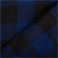 92610-Twill-Stoff-Baumwollstoff-Karo-blau-schwarz-145cm-IMG-8499.jpg Twill Baumwollstoff mit großem Karomuster in Blau und Schwarz, klassischer Karostoff - mit Rueckseite