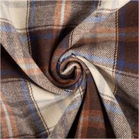 92611-Flanellstoff-brushed-yarn-died-checks-Karo-braun-creme-blau-1-45m-Breite-IMG-8485.jpg Flanellstoff mit Karomuster in Braun, Creme, Blau und Orange, weich angeraut, klassischer Karo-Look - kunstvoll eingedreht in Falten