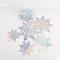 92633-Schneeflocken-Anhaenger-3D-silber-irisierend-6er-Set-zum-Aufhaengen-15--20-und-25cm-IMG-8602.jpg Silberne, irisierende 3D-Schneeflocken im Sechser-Set, präsentiert in verschiedenen Größen als festliche Dekoanhänger für Winter- und Weihnachtsdekoration - Vollansicht ausgepackt