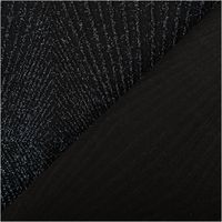 Jersey Stoff in Schwarz mit silberfarbenem Metallic-Effekt und geometrischem Muster - mit Rueckseite